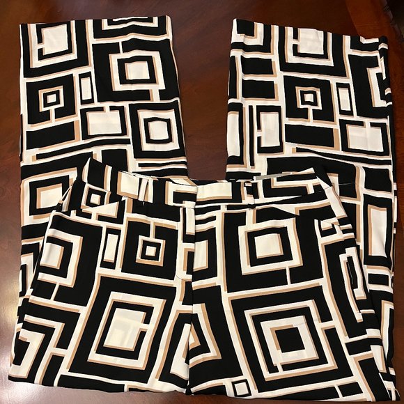 Chico's Women Abstract Pattern Wide Leg Pant, Size 12 (Chicco 2) - Picture 2 of 5